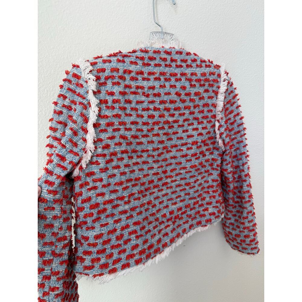 Hunter Bell Coco Tweed Fringe Jacket - Women's Size 0 - Picture 6 of 8